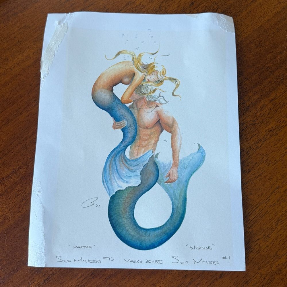 Robert Kline Sea Maiden #13 Martha Collection Mermaid Signed Original Art Print